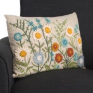 Absolutely Gorgeous! MAGASCHONI HOME Hand Beaded Embroidered Pillow Zipper Case